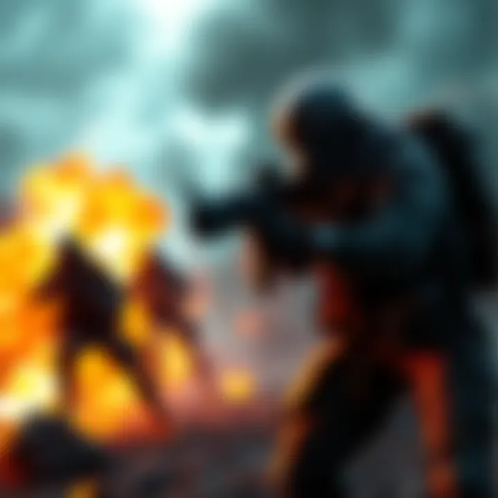 Intense military confrontation scene from Prototype 2, showcasing soldiers in action against a powerful character