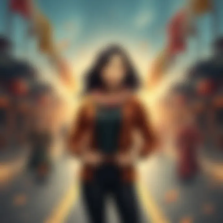 MiNa confidently stands at the forefront, symbolizing her new leadership role in her Mori community.