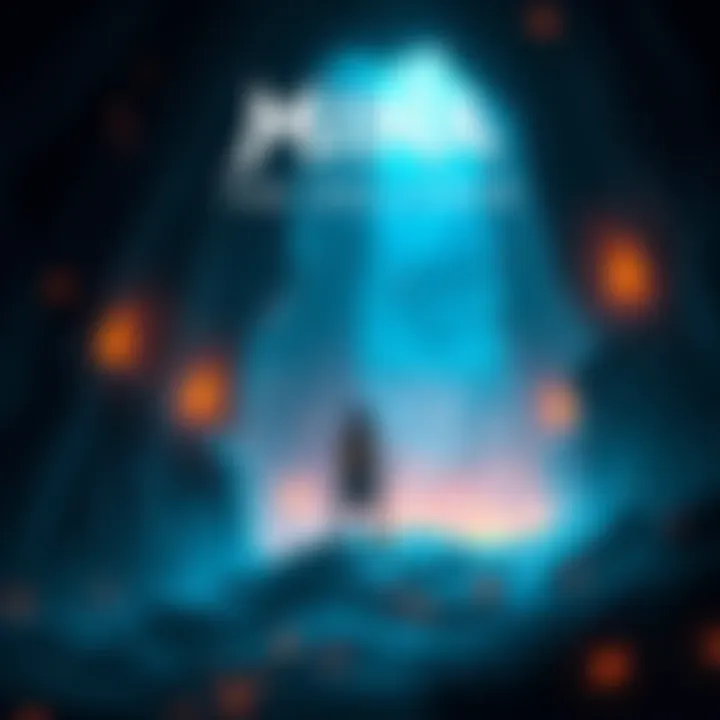 A character from Mina the Hollower exploring a dark cave filled with glowing elements and shadows.