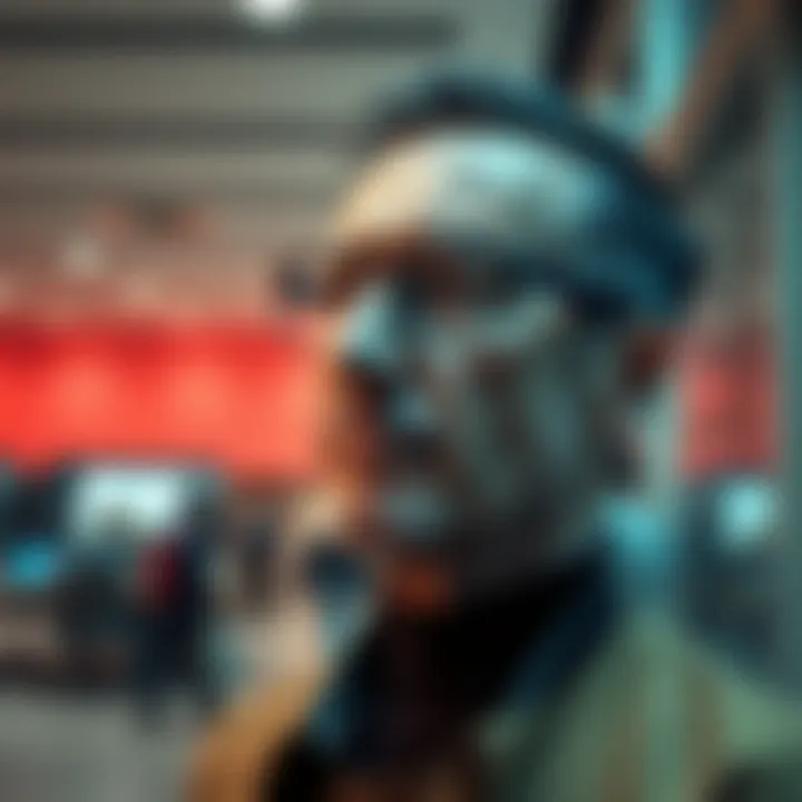 A thoughtful leader with a reflective expression, contemplating decision-making in a corporate environment.