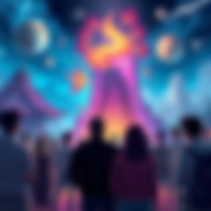 Group of people debating about various locations in Mindscape, with illustrations of Dream Dimension and Lechuguilla in the background.