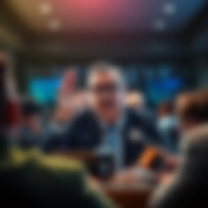 MindsEye CEO at a press conference discussing internal sabotage allegations affecting company performance