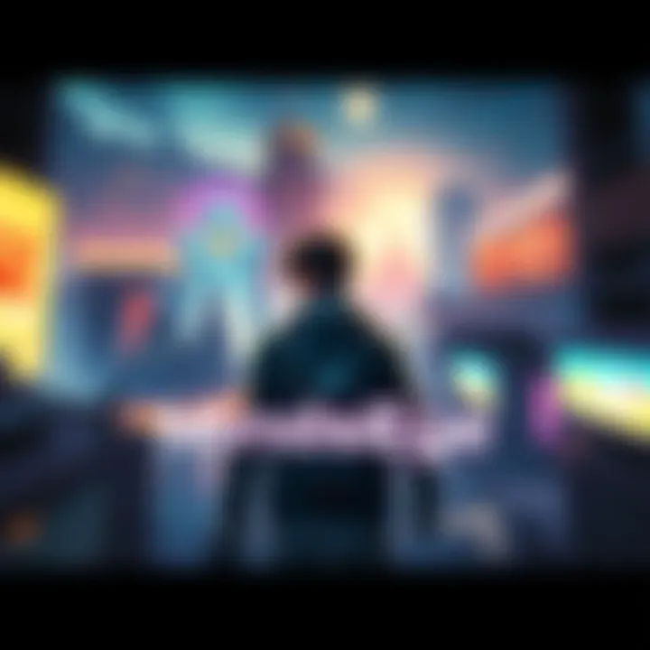 A character exploring a vibrant cityscape in the game MindsEye, showcasing detailed graphics and action elements.