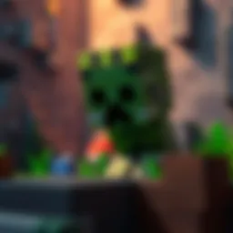 A Mine Creeper character lurking in a blocky game environment, ready to surprise players.