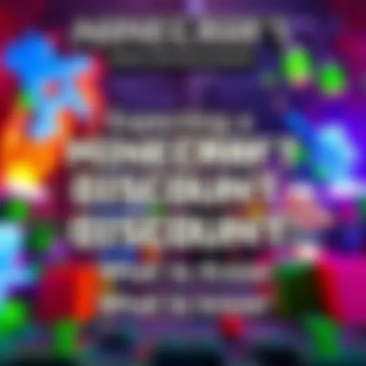 A colorful Minecraft scene featuring game elements like blocks and characters with text about discounts, symbolizing a sale