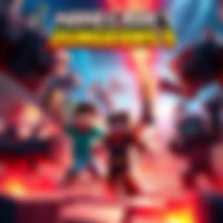 Characters from Minecraft Dungeons II fighting monsters in a colorful, blocky world