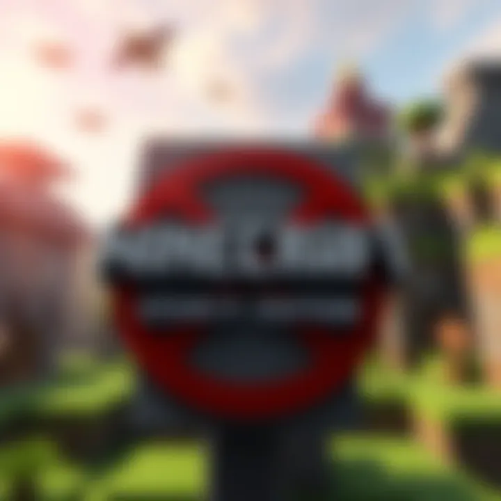 Minecraft Legacy Edition logo surrounded by a warning sign indicating no backwards compatibility