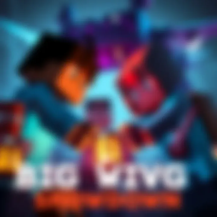 Minecraft players teaming up Players in Minecraft collaborating in the Big Wig game mode, strategizing together to overcome challenges and defend each other.