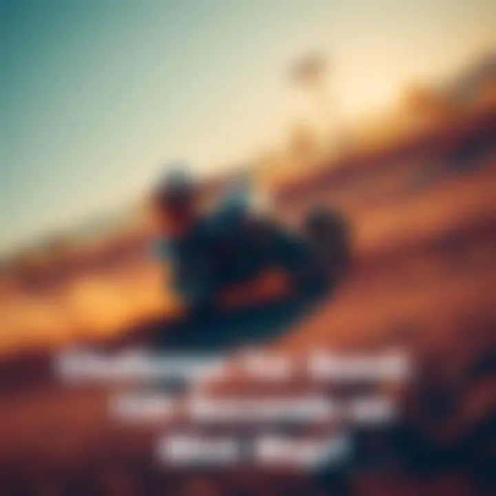 A racer speeding on a small dirt track during a time trial challenge