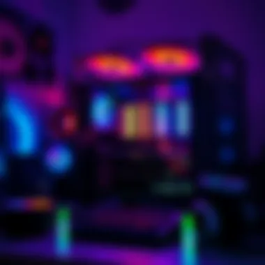 A new Mini ITX PC setup with colorful RGB lighting and gaming peripherals, showing excitement of a first-time builder.