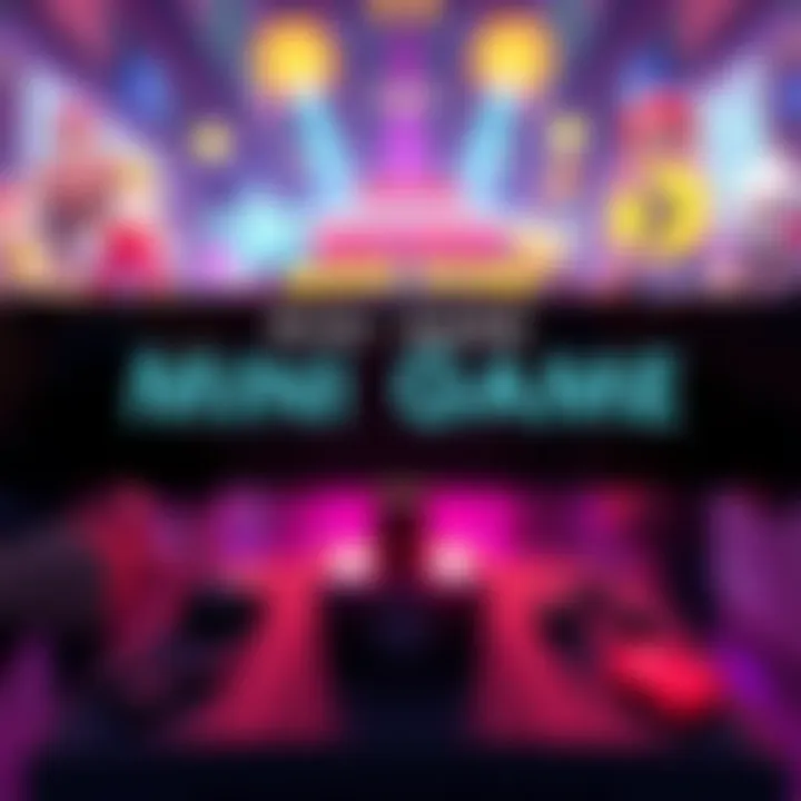 A screenshot of the mini game from the least favorite title in the series, showing gameplay elements with vibrant colors and characters in action.