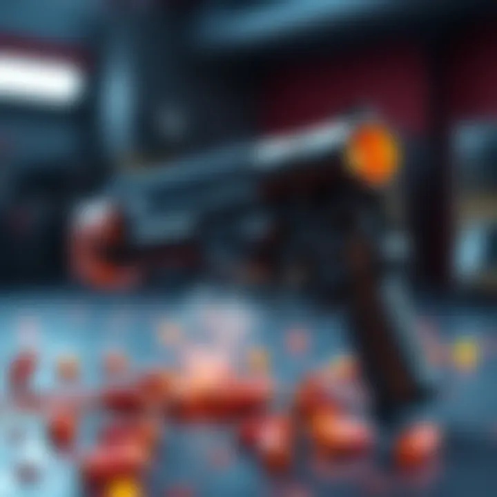 A powerful Mini Gun equipped with explosive rounds, ready to take on boss enemies in battle.