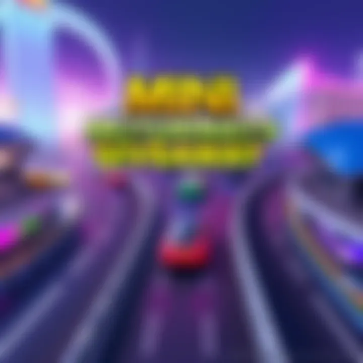A colorful image of a Mini Motorways game scene with a road layout and cars driving, promoting a giveaway.