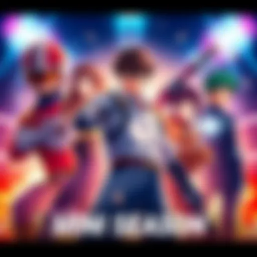 A promotional image showcasing characters from the upcoming mini season with vibrant colors and action poses.