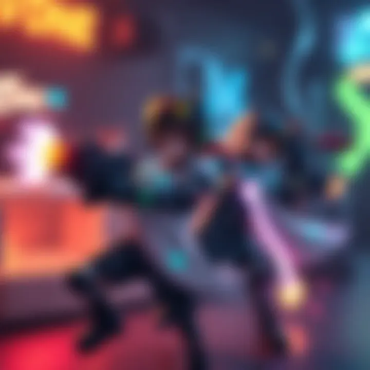 Mini Support Heroes in Action Two Mini Support Heroes using their unique abilities to assist teammates in a gaming environment.