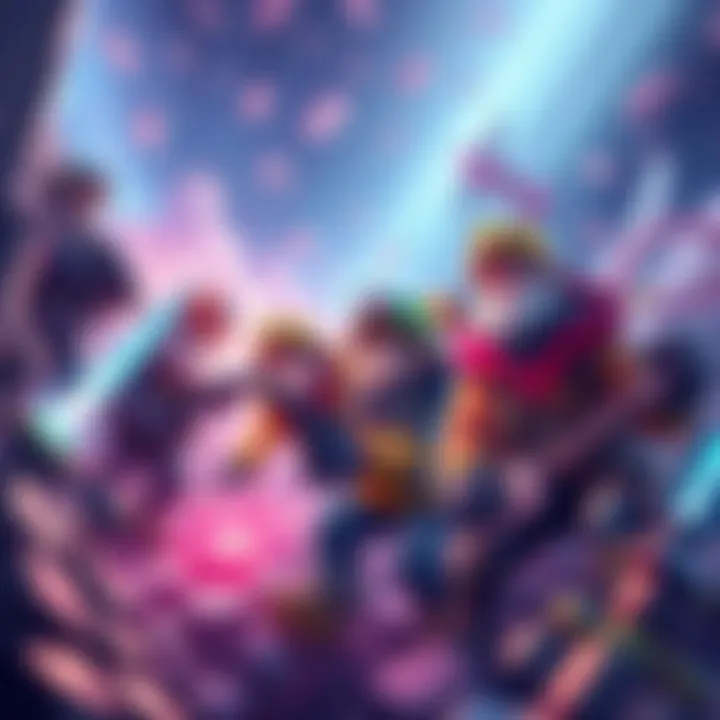 Colorful characters engaged in mining activities, with tools and upgrades in a vibrant game environment.