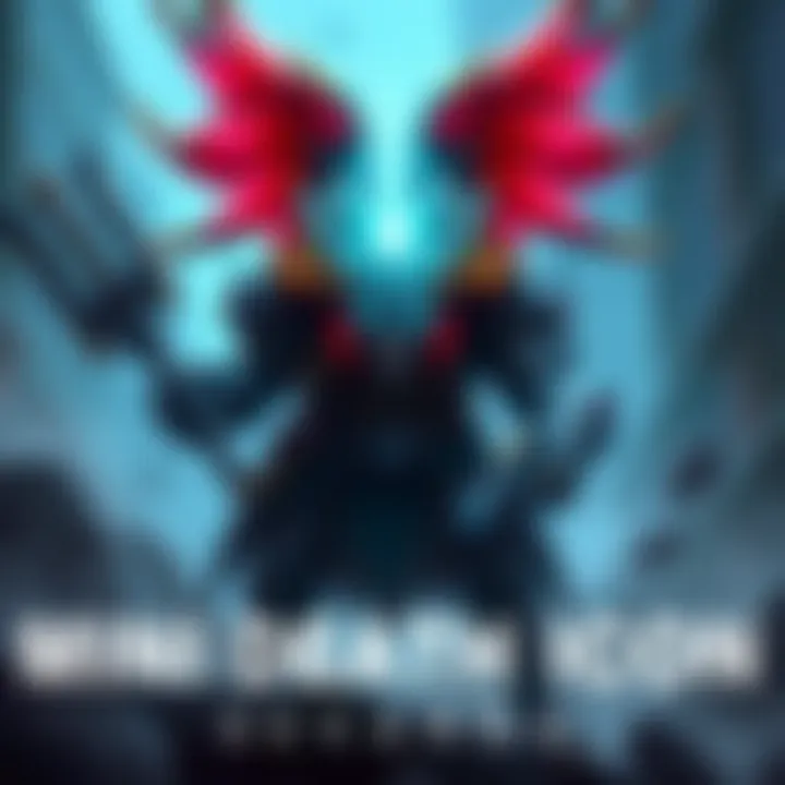 Concept design for a minion death icon inspired by Sevarog's abilities, showing the icon alongside Sevarog in action within a game environment.