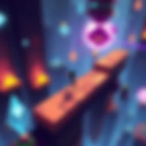 A character struggles with a challenging platforming section in MIO: Memories in Orbit, showcasing colorful environments and tough obstacles.