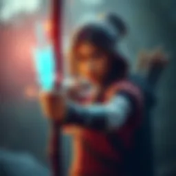 Mirana, a character with a bow, focuses on an arrow that is glowing and disappearing, symbolizing the proposal for her ultimate ability to be invisible.