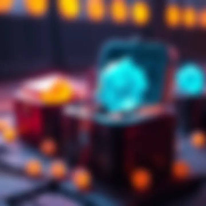 A visual representation of crafted empowered gem boxes with lunar souls, highlighting the issue of missing items in a game setting.