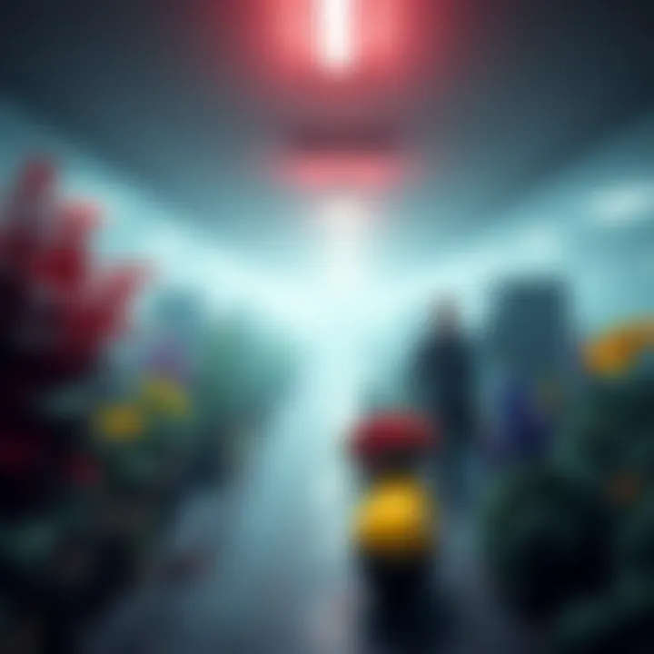 A visual representation of the missing red, blue, and yellow herbs in Resident Evil, contrasting with the game's sterile environment.