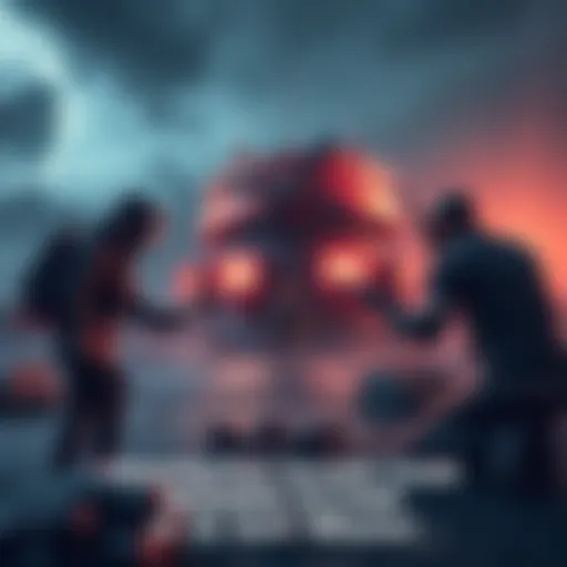 Players searching for missing DCONs at Pinwheel base in the Seki mission, looking frustrated