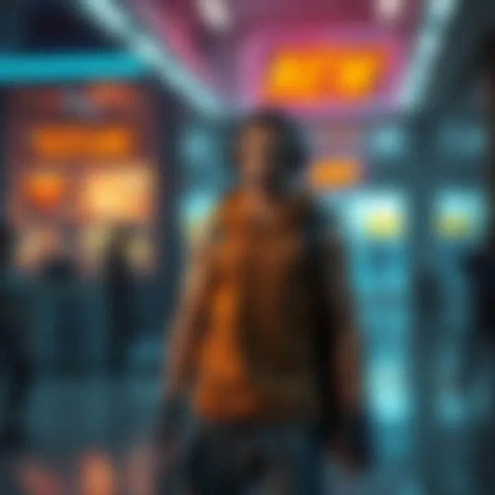 A player looking confused while searching for a sleeveless shirt with a cape and striped shorts in a game