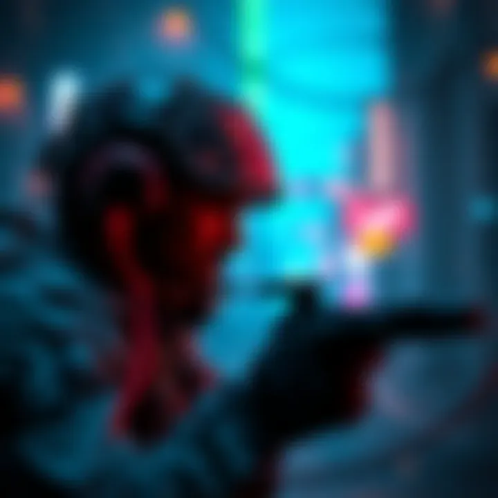 Screen showing a player struggling with no map or mini map indicators