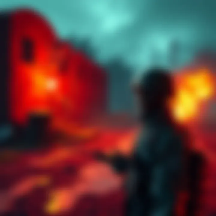 A scene showing a player looking puzzled near an empty area where a military zombie should appear during a game mission.