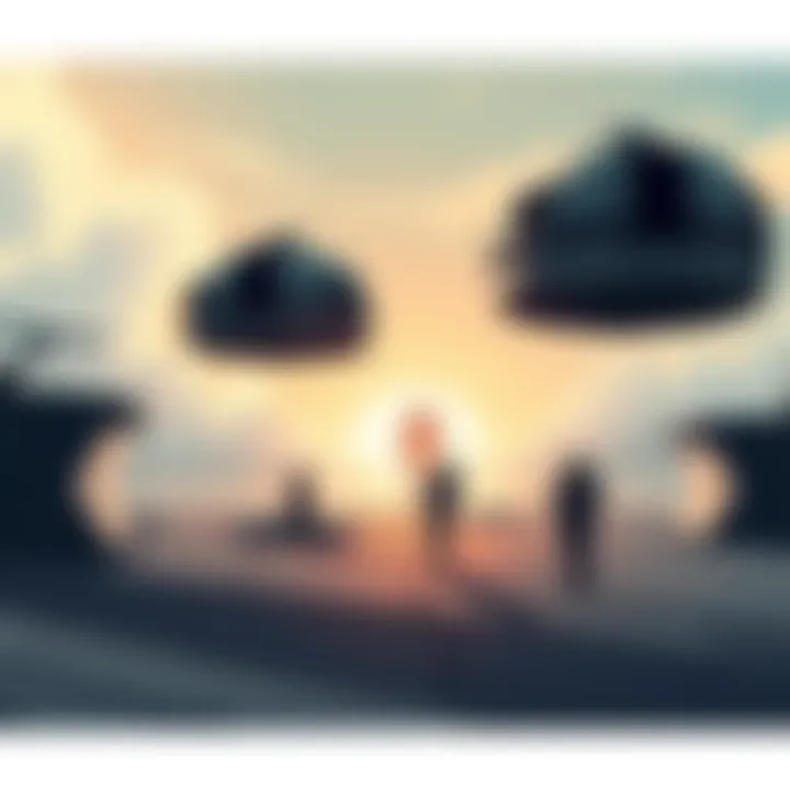 An illustration showing a drop zone with empty ODST drop pods and a distant shadow, symbolizing the missing members of Alpha-Nine's team.