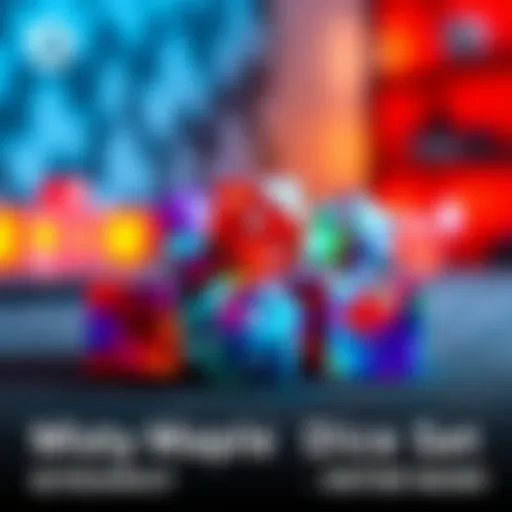 Misty Maple Liquid Core Dice Set A colorful Misty Maple Liquid Core Dice Set displayed on a table, perfect for gaming.