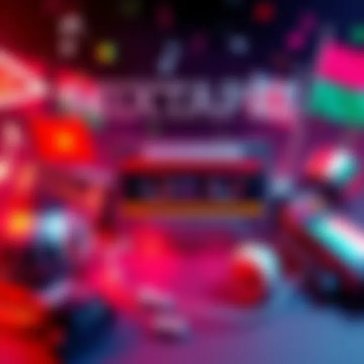 A colorful mixtape cover featuring music notes and cassettes with global flags, highlighting 70s and 80s music themes.