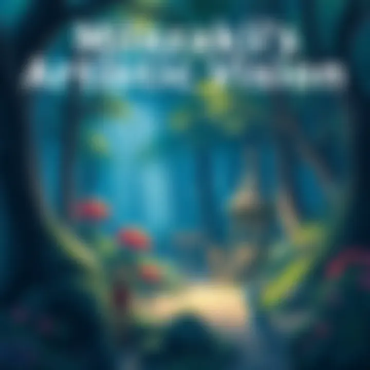 An illustration of a whimsical forest scene with fantastical creatures, reflecting Hayao Miyazaki's unique animation style