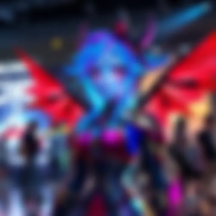 A striking display of Mizuki at Blizzard Press Centre showcasing vibrant colors and design features