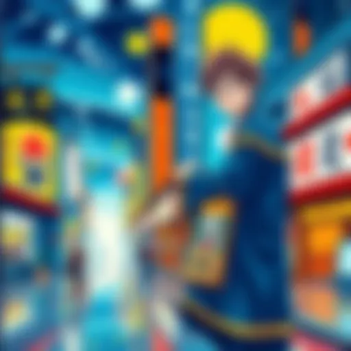 Colorful artwork depicting the influence of Mizuki on contemporary culture, featuring various artistic styles and symbols.