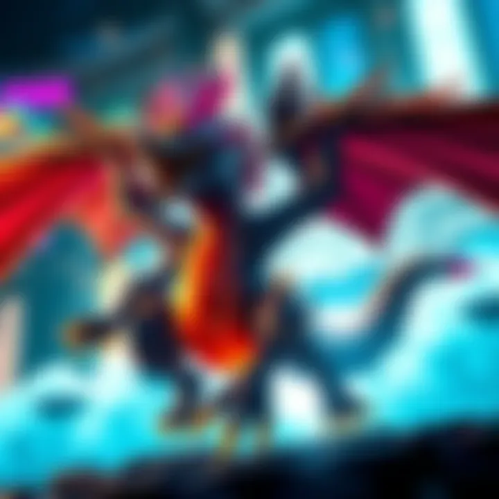 A depiction of The Mizutsune's Blessed One showcasing its unique traits and vibrant colors in a gaming setting.