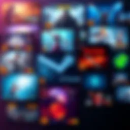 A collage of popular mobile games that are available on Steam, showcasing gameplay and achievements.