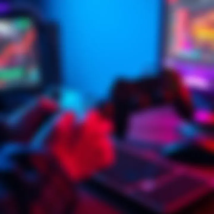 A comparison of mobile gaming controls with touch screen versus PC gaming setup with keyboard and mouse, highlighting the differences in control schemes.