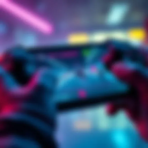 A close-up of a mobile game controller displaying aim assist features, highlighting improved shooting accuracy