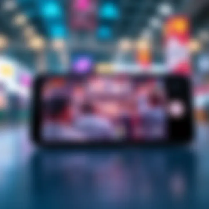 Close-up of a smartphone screen showing a new mobile game with ads and monetization prompts