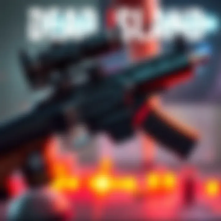 A detailed view of a customized weapon with unique attachments, showcasing its modifications for enhanced gameplay in a zombie survival game.