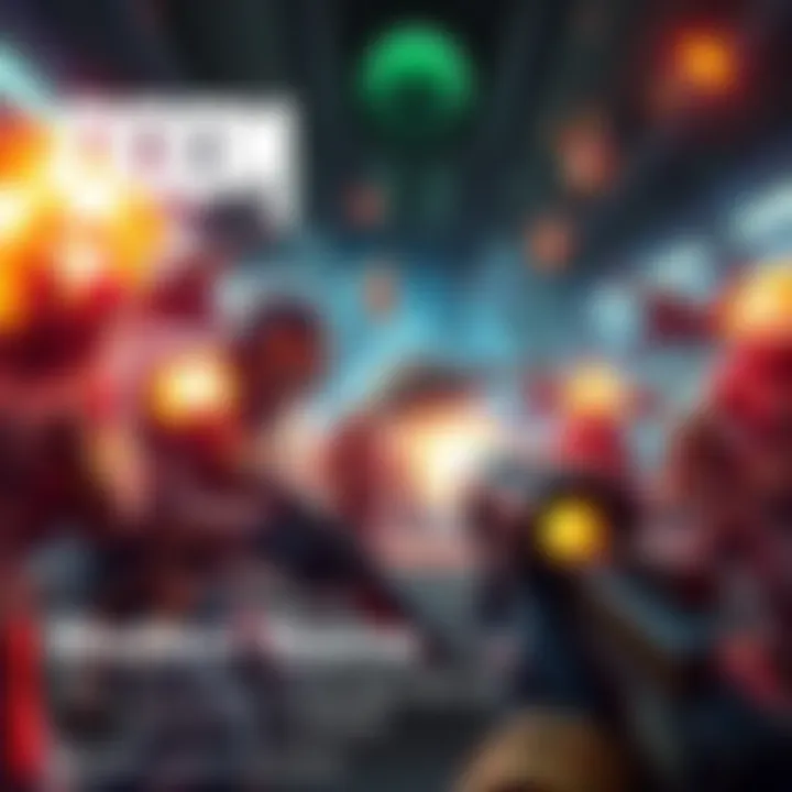 A player battling enemies in a futuristic environment with intense graphics and explosive effects in a modern Doom game.