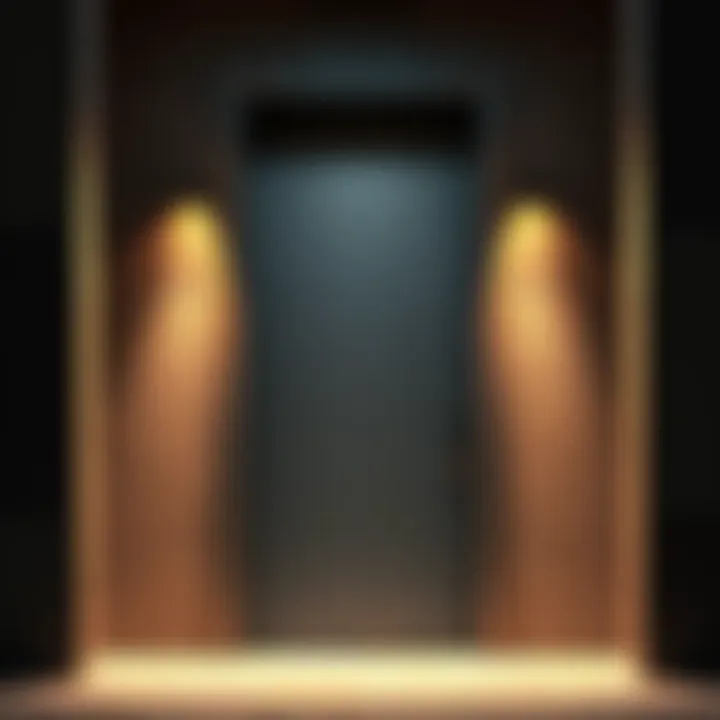 A close-up of a modern door featuring textures and patterns that resemble graphics from PlayStation 2 games