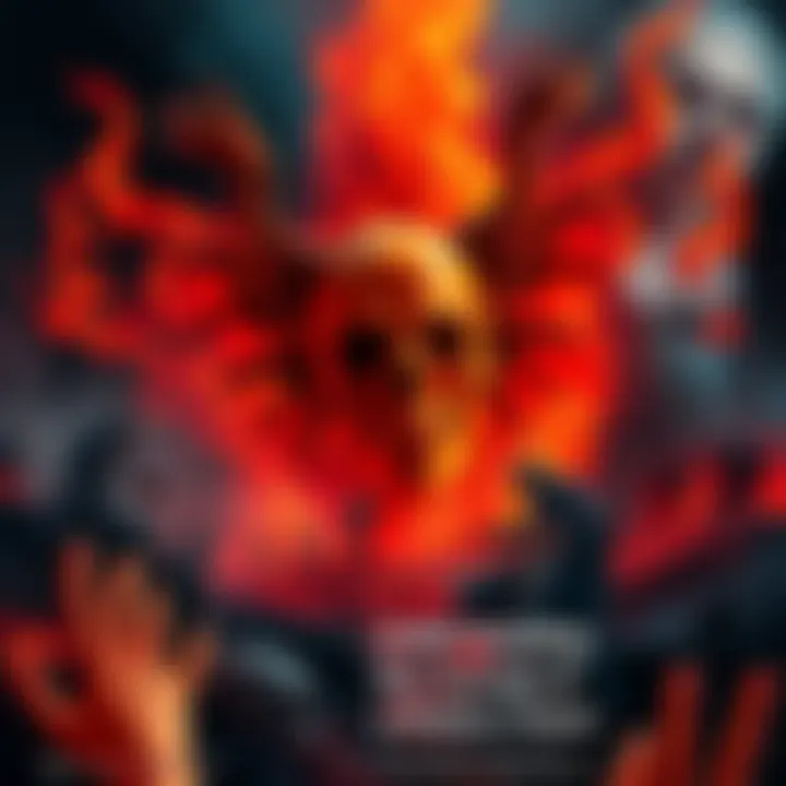 An artist's depiction of Hell, showing a mix of traditional and contemporary imagery, symbolizing different views of punishment and redemption in a modern context.