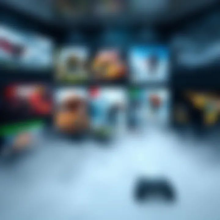 A compilation of various modern video game cover art showcasing improved graphics and large game worlds, symbolizing the need for more storage space.