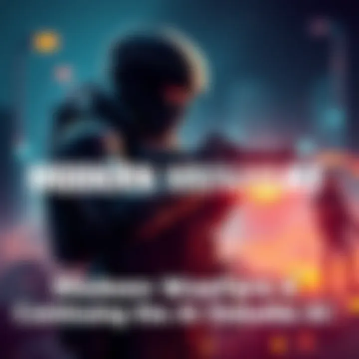 Modern Warfare 4 AI Concept Illustration showing a soldier interacting with advanced AI in a futuristic battlefield setting