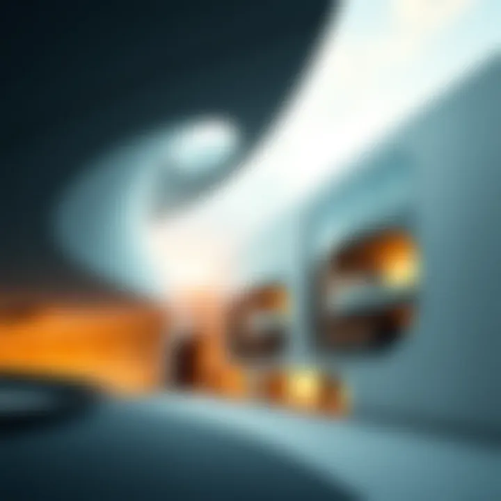 Modern Architecture with Voids Design A contemporary building showcasing innovative voids in its structure, emphasizing light and space.