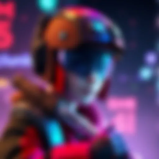 A modern video game character with detailed graphics and vibrant colors, showcasing the evolution from pixelated designs