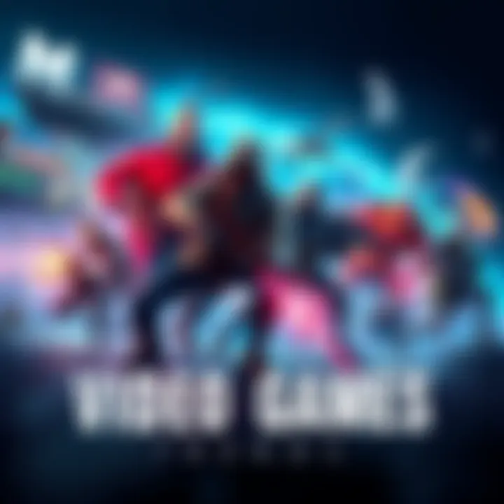 A collage of various modern video games showcasing different genres and cultural themes.