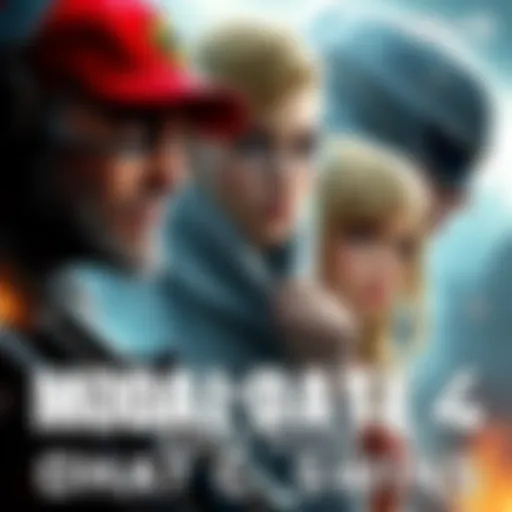 Concept art showing diverse character skins inspired by celebrities and animated characters for Modern Warfare 4.